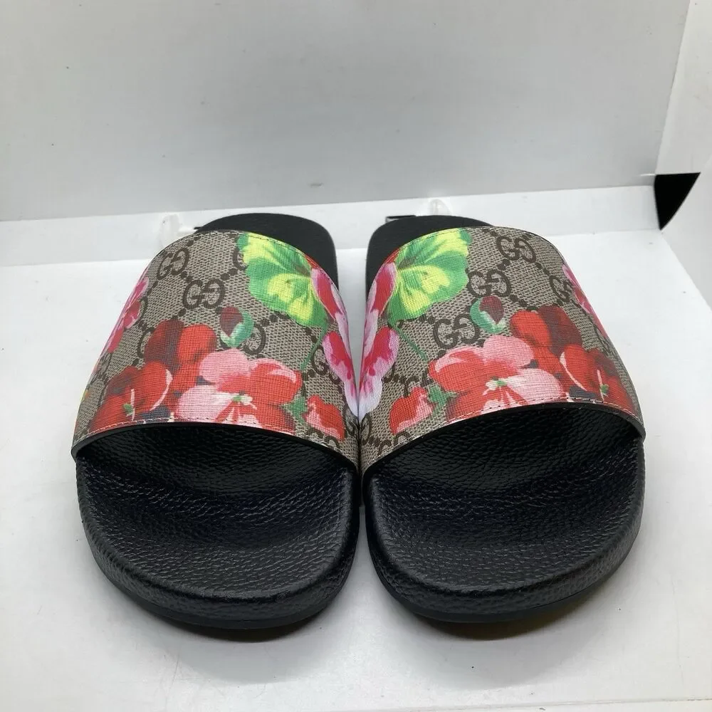Gucci GG Blooms Supreme Sandals Floral Size 7.5 38EU - Picture 3 of 11